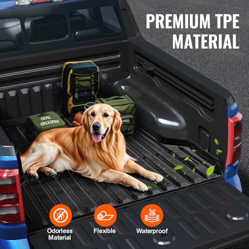 VEVOR Truck Bed Mat, Compatible with 2022-2024 Ford Maverick, TPE Truck Bed Liner Mat Fits for 5 FT Bed, Thick and Heavy-Duty Bed Mat Car Accessories for All-Weather Protection, Prevent Slipping by VEVOR - Image 4
