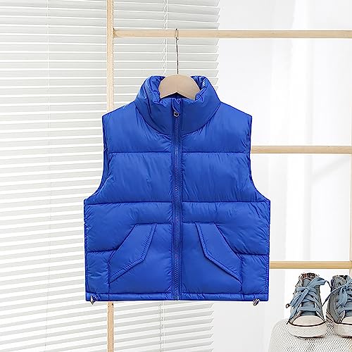 Boys Girls Vest Puffer Quilted Jacket Sleeveless Puffy Down Vest Zipper Kids Lightweight Warm Waistcoat Winter Clothes Pocket2