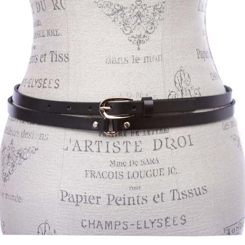 1/2" (13 mm) Skinny Solid Leather Double Wrap Belt2