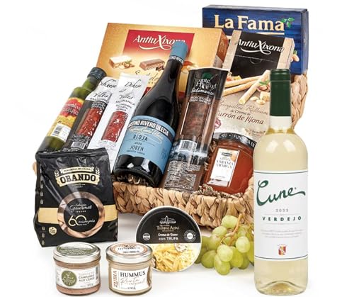 Lote 212: Cesta de Navidad Gourmet con Ibéricos Premium y Vinos Seleccionados - Ibéricos a domicilio gourmet