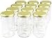 Produktbild Wamat 300 ml Einweckgläser mit Deckel Gold to 66 Einmachgläser Vorratsgläser Einmachglas Weck (Menge: 24 Stück)
