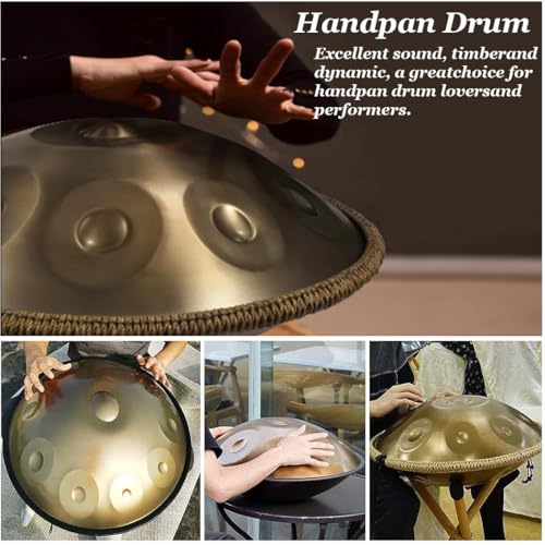 Handpan Drum 22" 10 Notas Oro 440Hz miniatura 2