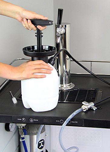 Kegco Deluxe Hand Pump Pressurized Keg Beer Cleaning Kit With 32 Ounce National Chemicals Beer Line Cleaner,Black #TOP6
