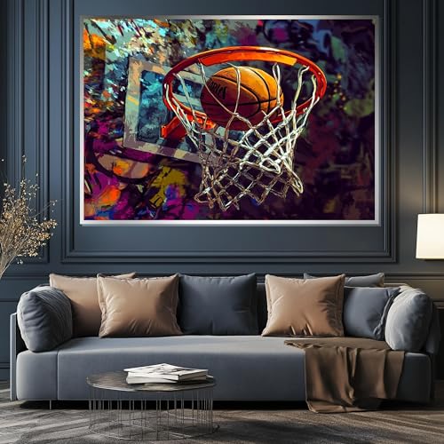 Idée cadeau ado poster basket coloré pour habiller un mur vide