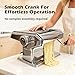 Pasta Maker Machine With 7 Adjustable Thickness Settings, Stainless Steel Manual Noodle Maker,Pasta Roller& Cutters With Removable Handle and Clamp For Kitchen （All-in-One ）