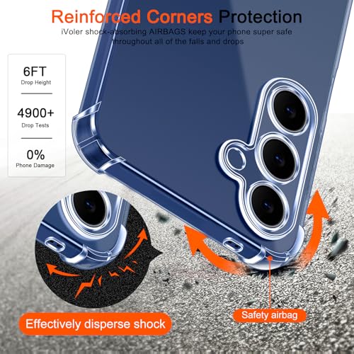 Image of Lustree Back Cover Transparent Case Compatible with Samsung Galaxy S23 FE | Clear + TPU Case with 4 Corner Air Cushion Protection & Camera Protection | Slim& Stylus Cover