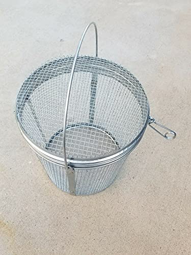 Fish Trap T-0175-R Parts Washer Accessory Basket Mesh 8.5 x 9 Inch Round with Lid
