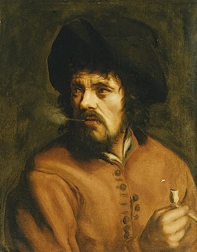 Toile un homme fumant une pipe Jan Cossiers Impression Art Portrait de Prestige