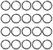 Shapenty 20mm/0.75 Inch Small Black Flat Metal Keychain Part Accessories Split Keyring Connector Key Ring Chain Clip Holder (Black, 20PCS/Box)