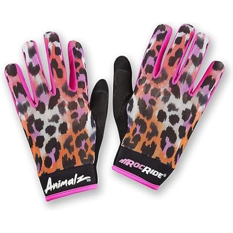 RocRide Animalz Full Finger Cycling Gloves with Screen Compatible Tips. Mountain Biking, Road and BMX. Expressive Animal Print Designs. Cover