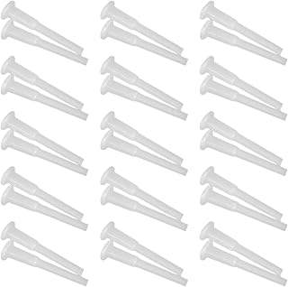 120 Piezas Tapones Inflables para Pelota de Yoga Kit de Reemplazo para Fitness Adaptadores Plásticos Antifugas Tapones de Aire Pequeños Blancos para Balones Inflables y Piscinas