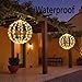 Twinkle Orbs Battery Operated, 2 Pack Light up Sphere Balls Outdoor Christmas, Waterproof Folding Christmas Lighted Sphere Balls, Hanging Sphere Lights, Metal Globe Lanterns (Colorful,10in)