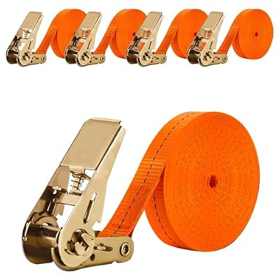 4 Piezas Cinchas de Amarre Tensor de Carraca Eslingas de Amarre Capacidad de Carga 800kg Ajustable Longitud Correas Tensoras de Presión Cinchas de Amarre Correas con trinquete (2M)