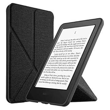 WB Novo Kindle (16GB) e Kindle 11ª Geração Silicone Flexível e Sensor Magnético Origami Tecido Preta (Não compatível com Kindle 10ª Geração, Kindle Paperwhite e Kindle Oasis)
