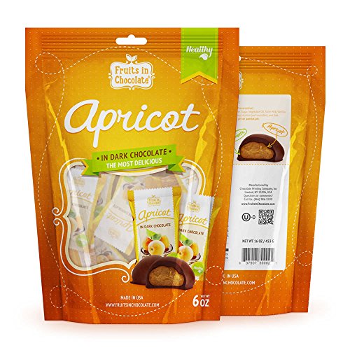 Dark Chocolate Covered Apricots, 6 Oz Bag