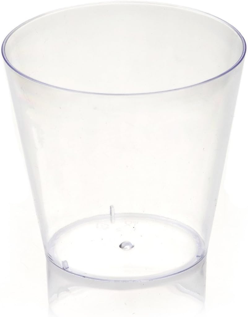 Restaurantware 7 Ounce Large Plastic Cups 100 Disposable Dessert Cups - Lids Sold Separately Durable Clear Plastic Dessert Shooters For Appetizers Sweets Or Samples