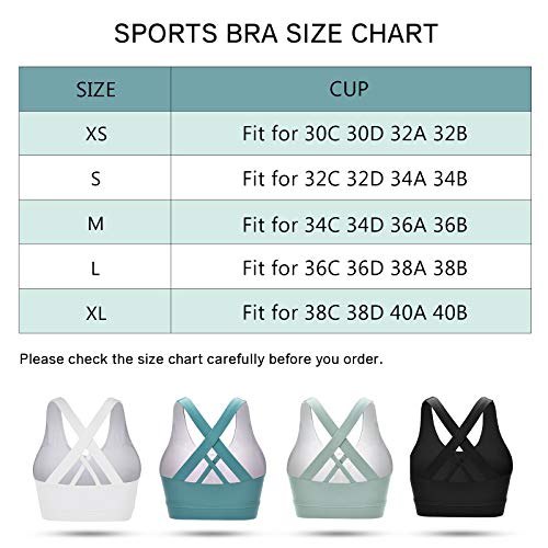 Image of Sports Bras for Women High Impact Support for Yoga Gym Running Workout Fitness Strappy Sports Bra with Padded Removable Cups, Colorful Geometry, Small