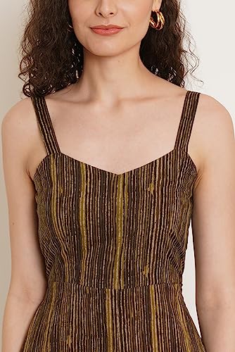 Image of COTLAND Fashions Jaipuri Cotton Abstract Printed Sleeveless Jumpsuit for Women