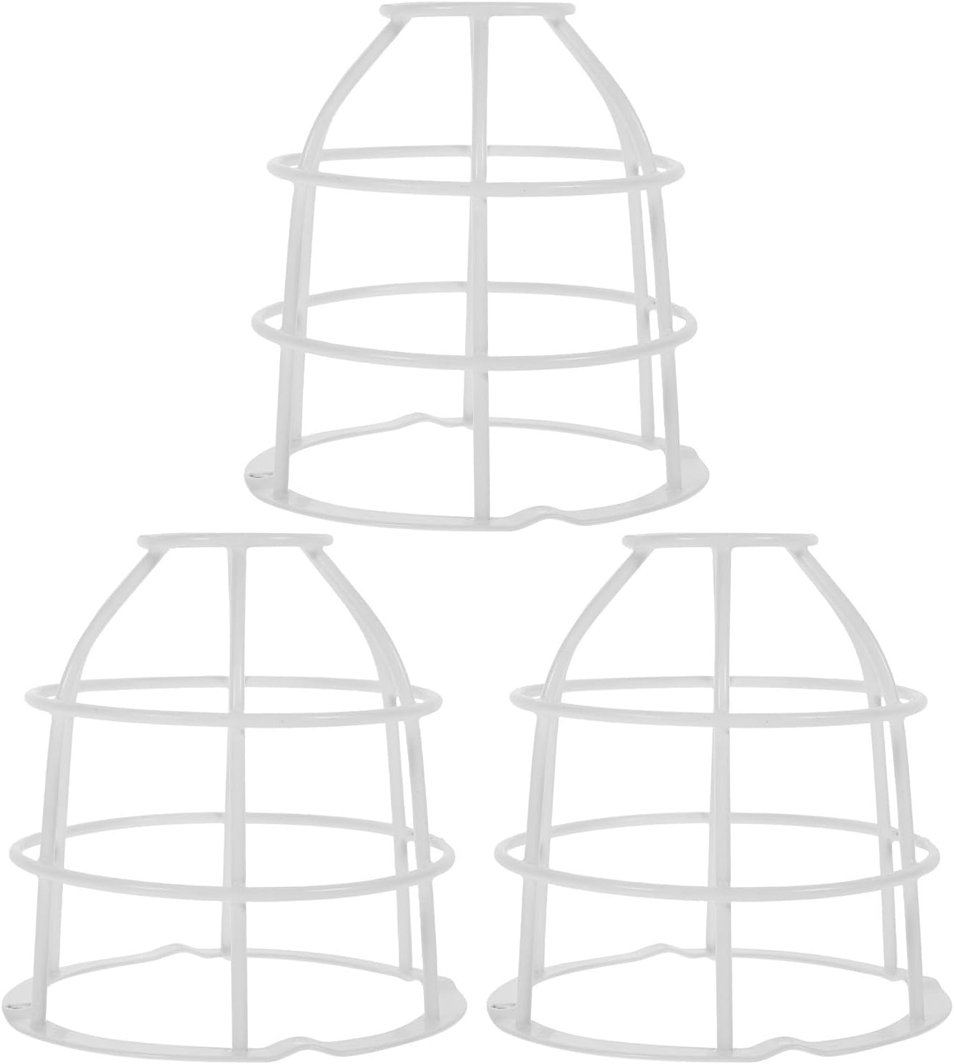 3pcs Signal Light Protection Cage, Iron Silver Weather Resistant Guard