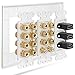 Fosmon 3 Gang Wall Plate, (3-Gang 7.2 Surround Sound Distribution) Home Theater Copper Banana Binding Post Coupler Type Wall Plated for 7 Speakers, 2 RCA Jacks for Subwoofers & 3 HDMI Ports
