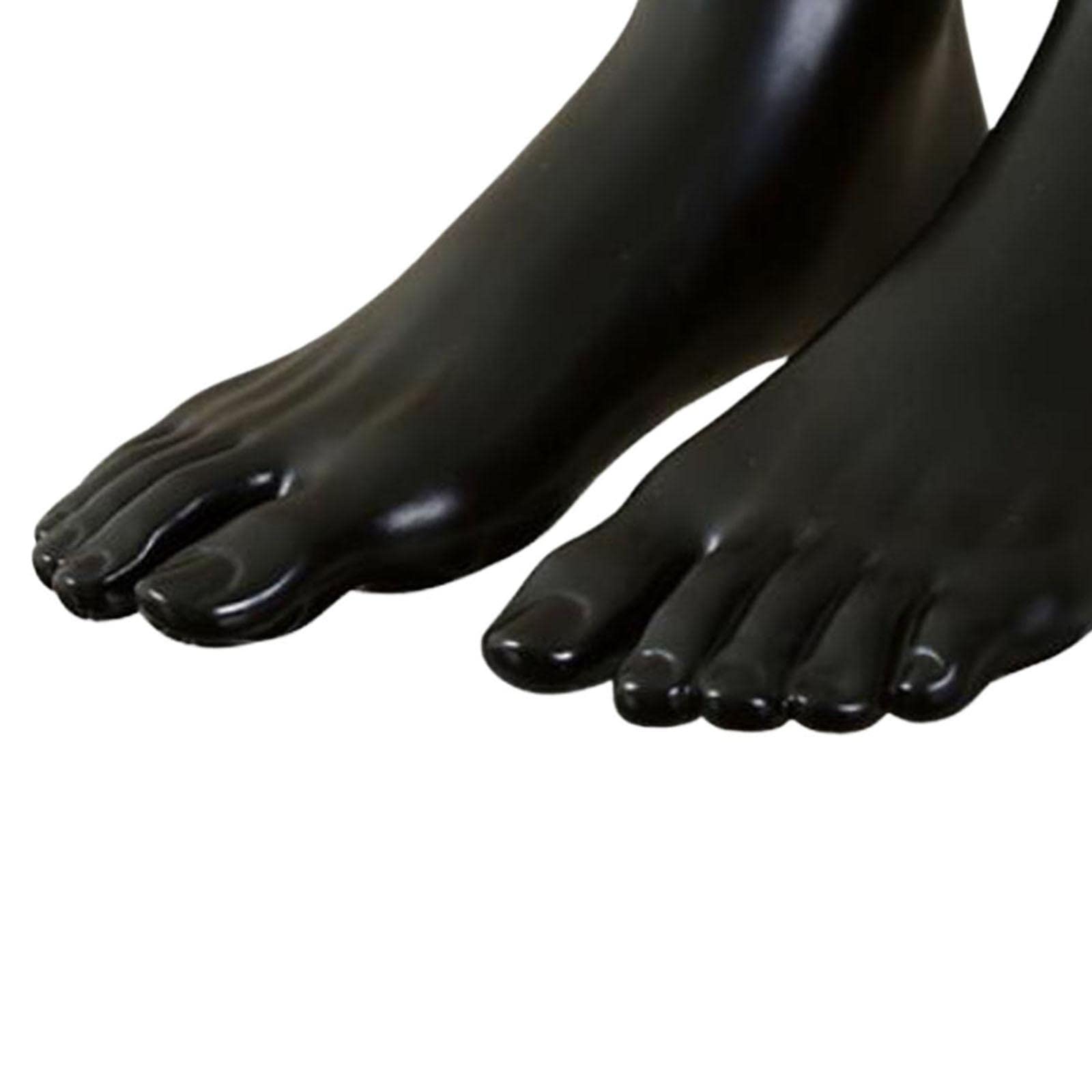 perfk Una manichino Piedi manichino Braccialetto alla Caviglia Piede Scarpe da Donna Piedi Modello e Destro per Catena Caviglia, Nero