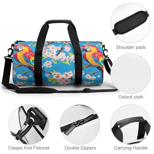 Parrot Bird Sports Gym Bag Travel Duffel Workout Bag with Adjustable Strap4