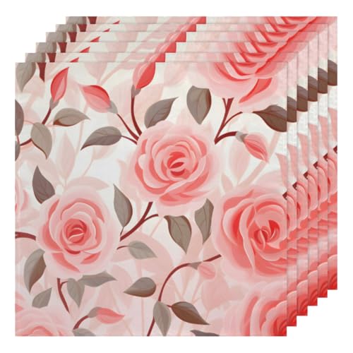 Servilletas de Tela Rosa Multicolor Set 6 50.5x50.5cm miniatura 1