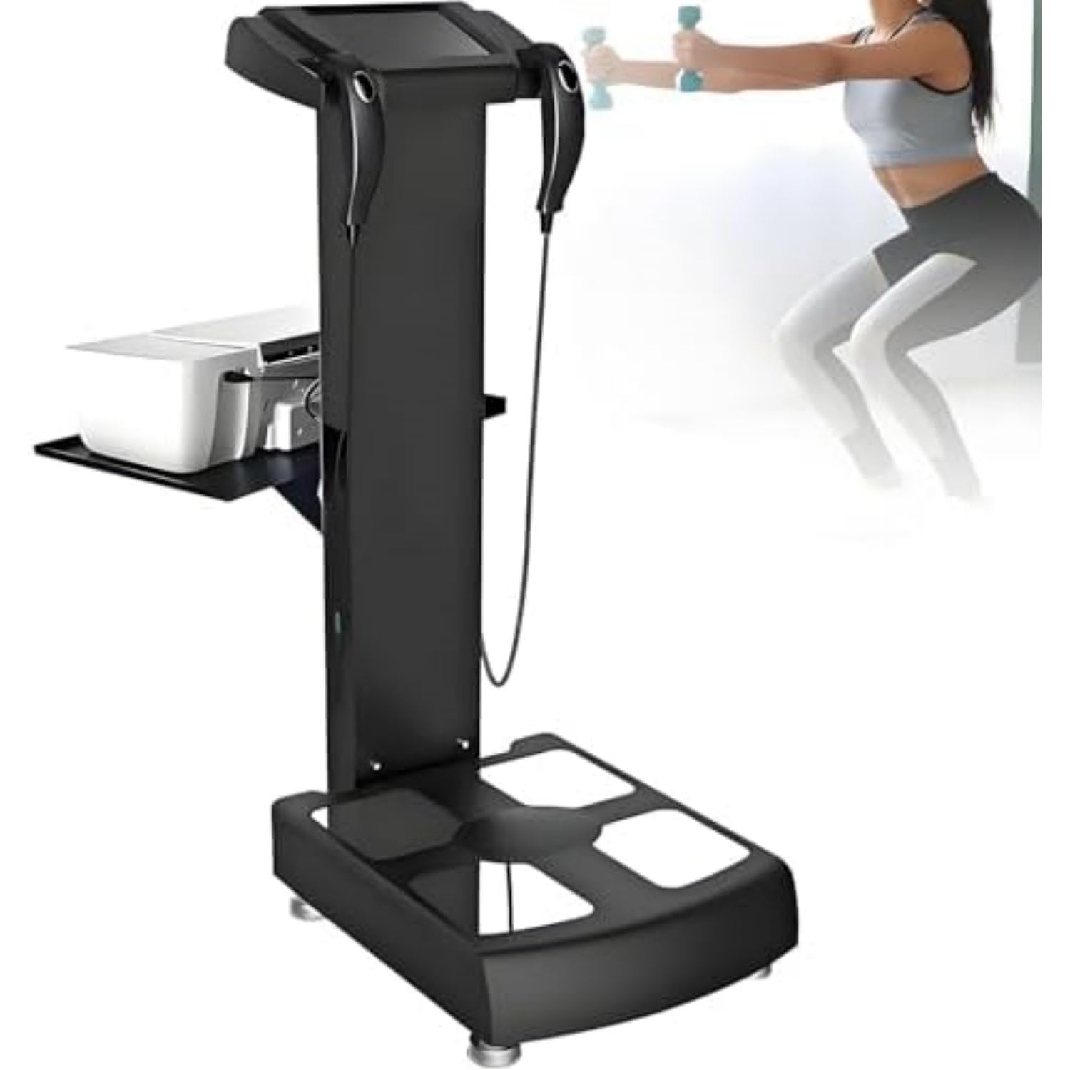 Body Composition Analysis Equipment, Body Fat Analyzer, Human Body Fat Detection Instrument Body Fat Analyzer for Muscle Mass, Visceral Fat, for Home Gym Use Black Black