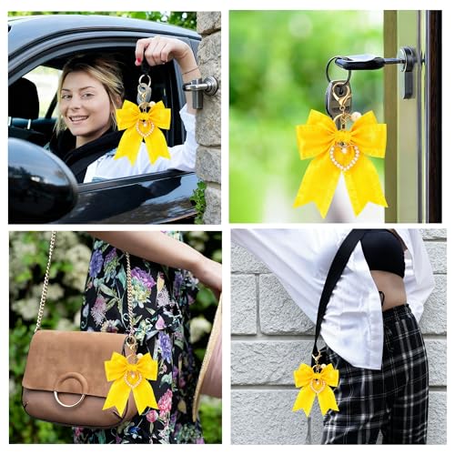 Image of Tote Bag Accessories for YETI Camino 20 /35 /50 Bogg Bags Pearl Bow Yellow