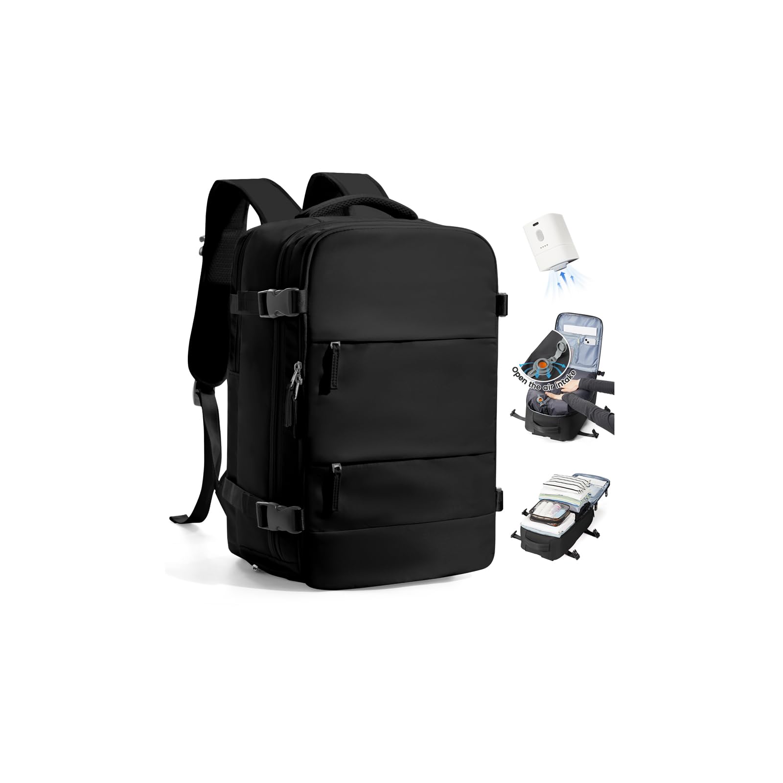 SZLX Zaino Ryanair 40x30x20 Sottovuoto Zaino da Viaggio 40x20x25 Ryanair Wizzair Donna da escursionismo impermeabile Zaino Casual Laptop da 14 Pollici con porta di ricarica USB Scomparto per Scarpe