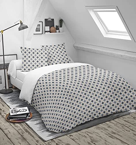 Blanrêve - Edredón Estampado o Liso - Templado -para Cama de 2 Personas - Eco Responsable - Fácil Cuidado - Fabricado en Francia - 240 x 220 cm Cover