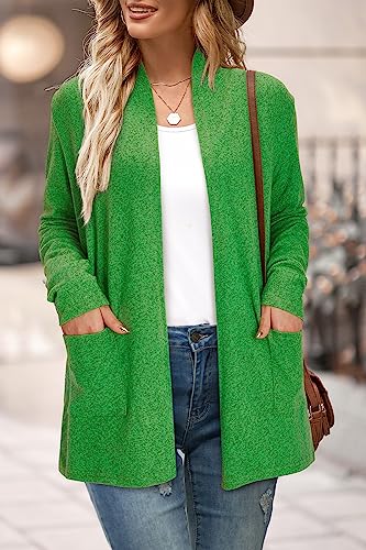 Image of ULTRANICE Cardigan Sweaters Womens Fashion 2025 Spring Lightweight Long Sleeve Casual Tops Clothes Outfits with Pockets