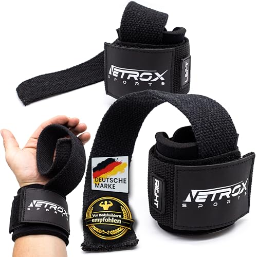 NetroxSports - Lifting Straps Fast Zughilfen für Krafttraining - Schnelles umwickeln | mit...