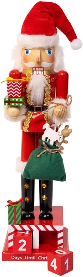 Kurt Adler Santa Calendar with Gifts Nutcracker