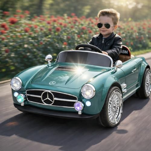 Image of Kawaii Kids AMR GT 12V Sports Car with Remote, Music & Lights, Green