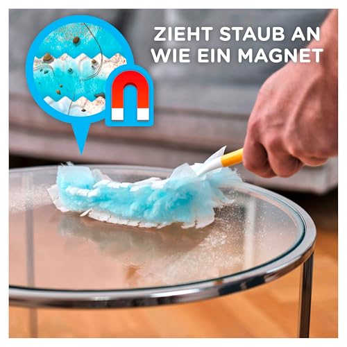 Swiffer Staubmagnet Kit Mit 1 Handgriff Und 7 Nachfülltücher, Nimmt Staub Auf Und Schließt Ihn Ein – Bild 6