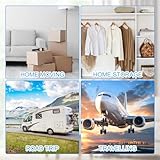 4Pcs Reusable Roll Up Compression Bags, 60×40cm Space Saving Storage Packing Bags, Luggage Packing Vacuum Bags, Space Saver Clothes Bags with 4 Sealing Clips, Travel Vacuum Storage Bags - Image 7