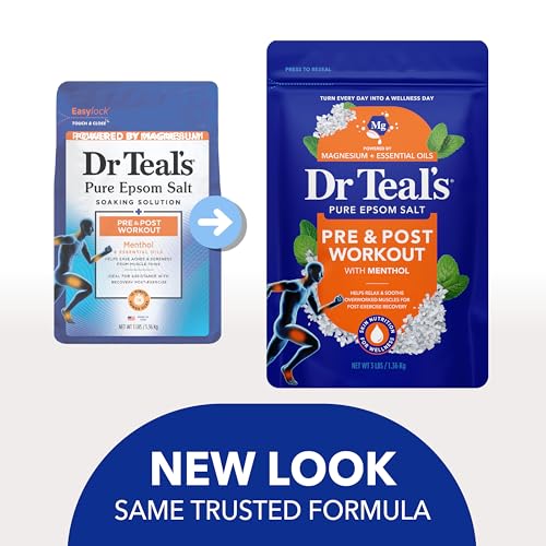 Image of Dr Teal's Epsom Salt Soaking Solution, Pre & Post Workout, 3lbs