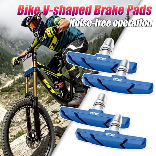 Image of Chooee Bike V-Brake Pads, Bicycle 70mm Brake Blocks Set, 2 Pairs Universal Brake Shoes