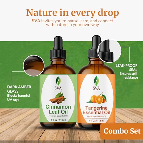 Aceites esenciales Tangerina y Canela 4oz Set miniatura 7