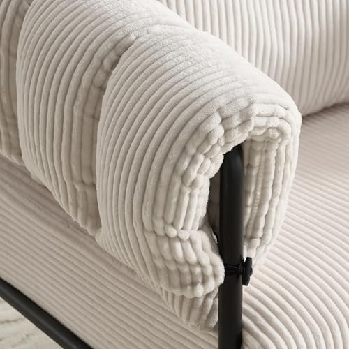 Sillón Plegable Terciopelo Beige miniatura 6