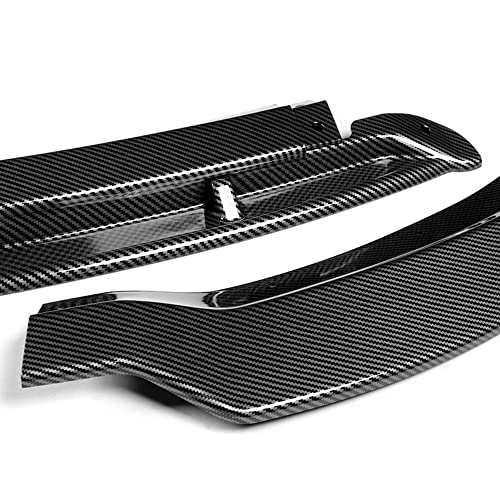 Q1-Tech, 4-Piece Front Bumper Lip Fit For Compatible With 2015-2021 Dodge Charger Srt, Front Bumper Lip Spoiler Air Chin Body Kit Splitter, Painted Carbon Fiber Look, 2016 2017 2018 2019 (Srt-Style) #TOP1
