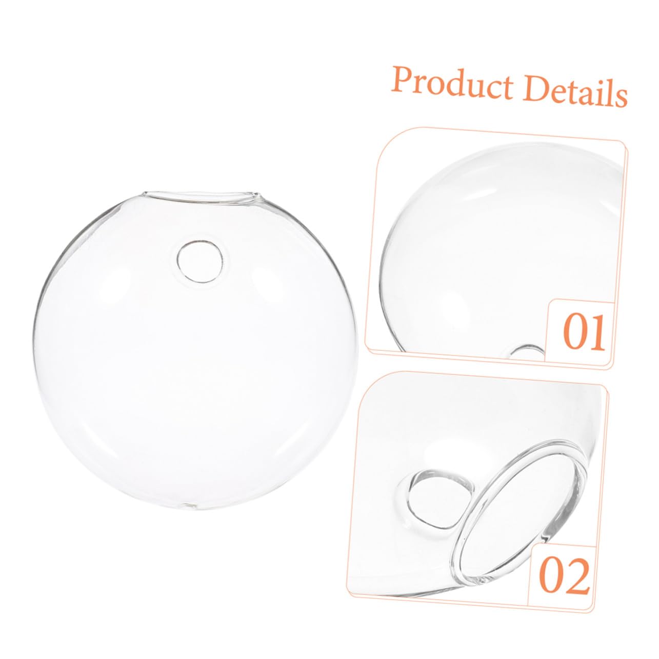 Gatuida Lot de 6 Vases Muraux Hydroponiques Transparents en Verre Compact, Support à Plantes Suspendu pour Décoration Intérieure, Jardin, Bureau et Centres de Table