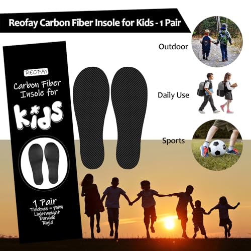 Plantillas rígidas de fibra de carbono para niños 13 Little Kid miniatura 6