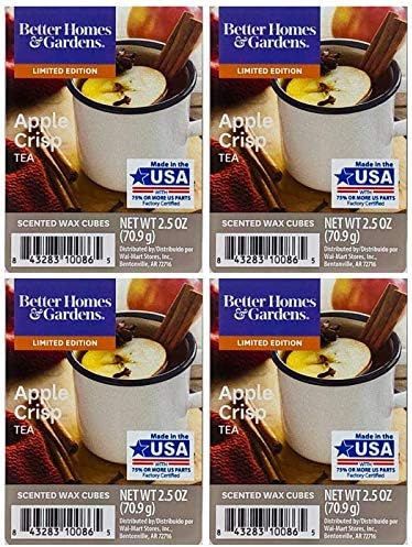 Higher Properties and Gardens Apple Crisp Tea Scented Wax Cubes – 4-Pack