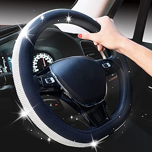 ZATOOTO Steering Wheel Cover Bling - D Type Steering Wheel Covers for Women and Girls