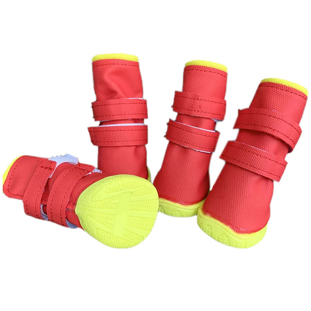 Licogel Dog Rain Shoes Nonslip 4pcs Stretchy Protective Pet Boots
