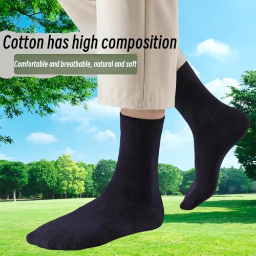 Men's Cotton Crew Socks 7-Pack - Moisture-Wicking Athletic Dress Socks for Work & Gym, Cushioned Non-Slip Multi-Color Pack (Fits Shoe Size 8-12)2