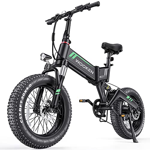 Wooken Electric Bike, 20''X4.0 Fat Tire Electric Bike for Adults image 1