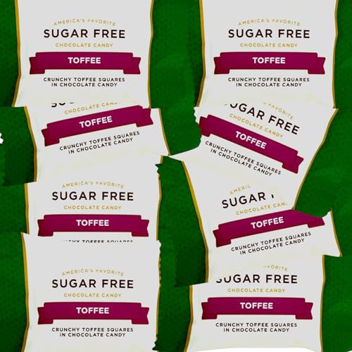 Sugar Free Chocolate Toffee Delight-1 lb Deliciously Crafted for a Guilt-Free Indulgence Made with Stevia Extract-Perfect for Health-Conscious Chocolate Lovers(16 oz)